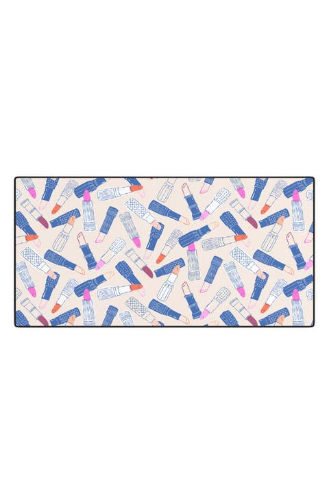 Lipstick Tube Print Desk Mat