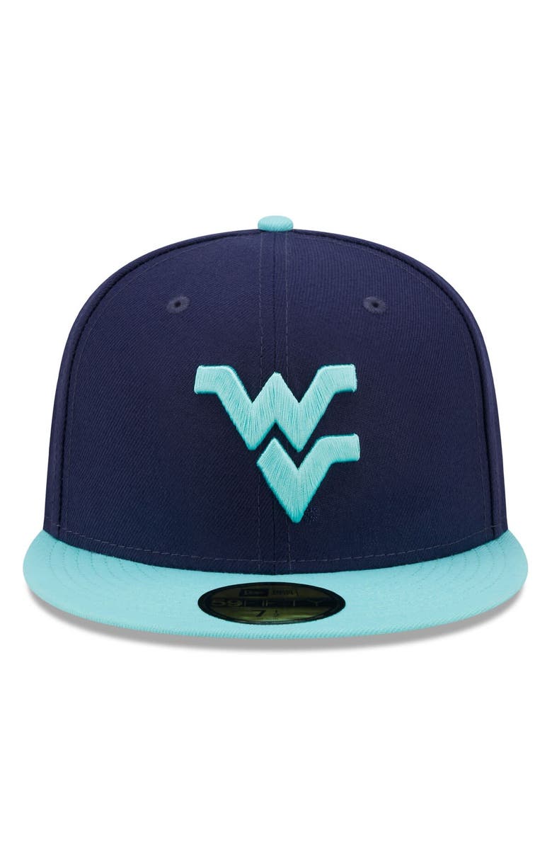 New Era Men's New Era Navy/Light Blue West Virginia Mountaineers 59FIFTY Fitted Hat, Alternate, color, Navy