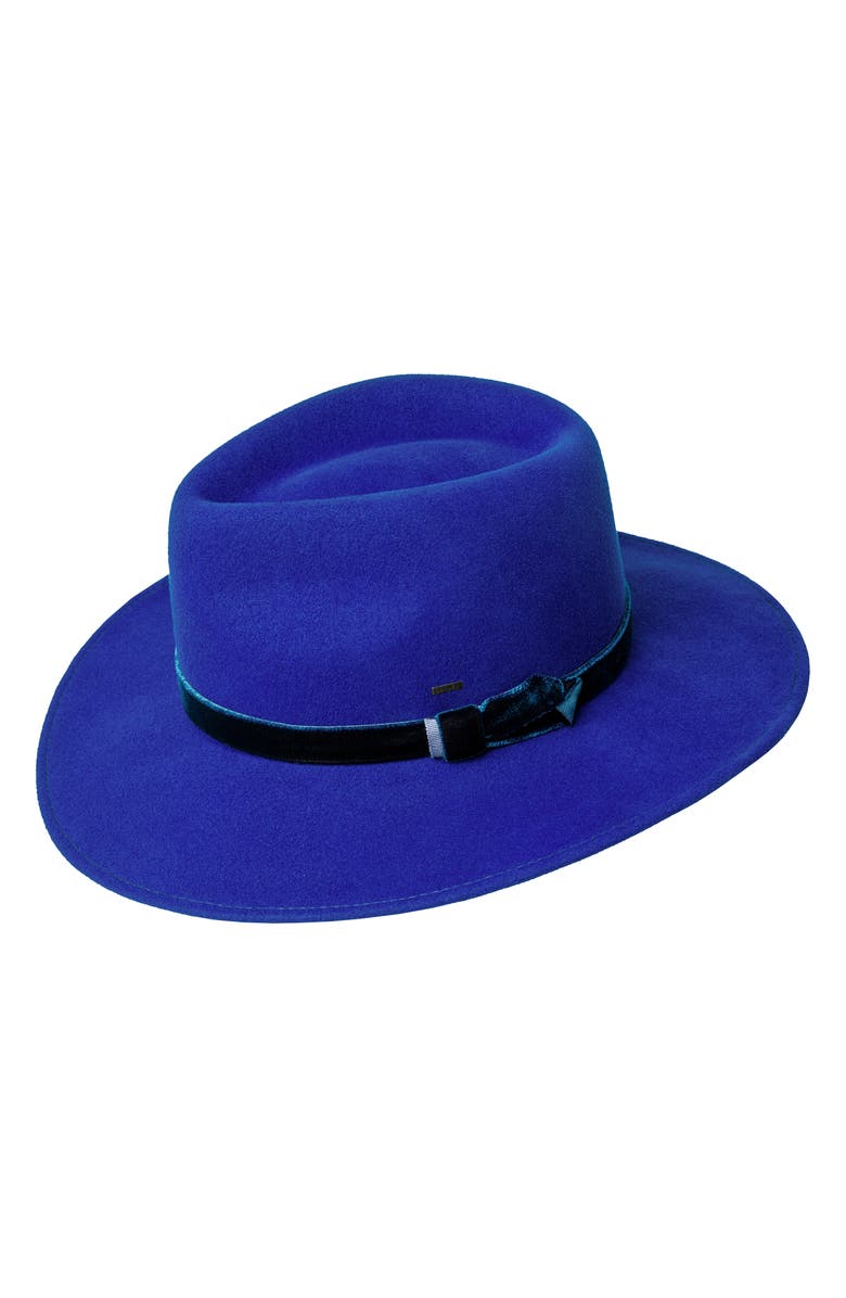 Bailey Levon Wool Fedora, Main, color, Lazuli Blue