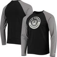 New Era Men's New Era Black/Gray Las Vegas Raiders League Raglan Throwback Long Sleeve T-Shirt