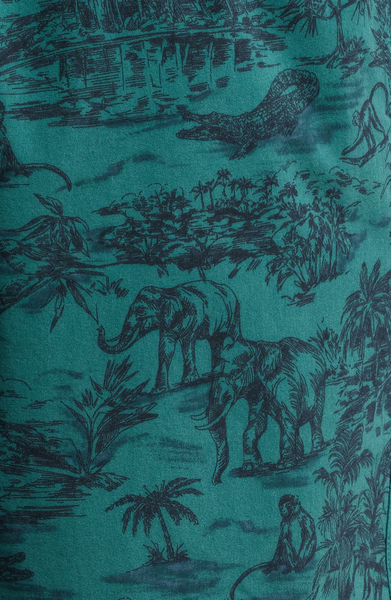Fair Harbor Bungalow Floral Swim Trunks, Alternate, color, Jungle Toile Wl