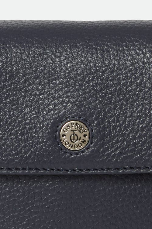 Osprey London The Madison Leather Phone Bag In Blue
