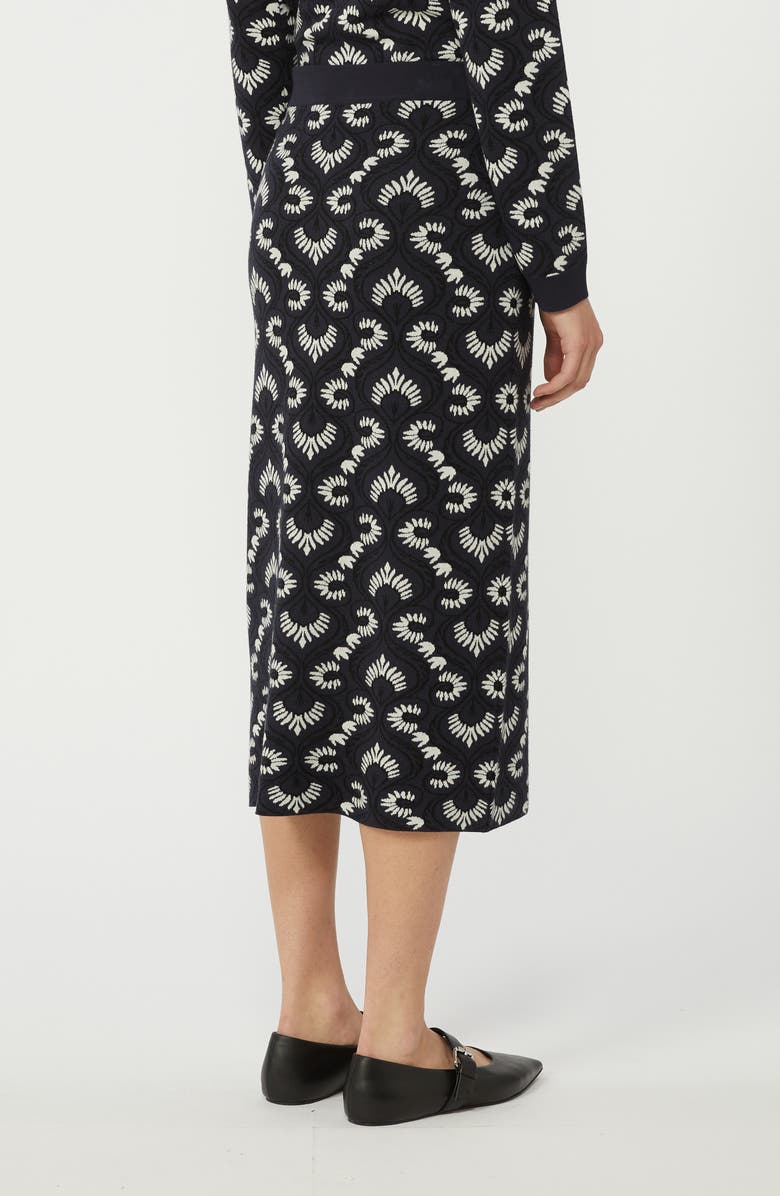 Weekend Max Mara Vacuo Embroidered Knit Skirt, Alternate, color, Navy