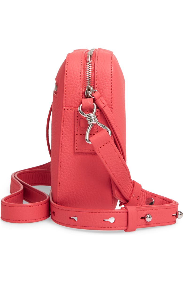 AllSaints Captain Lea Leather Crossbody Bag, Alternate, color, Coral Pink