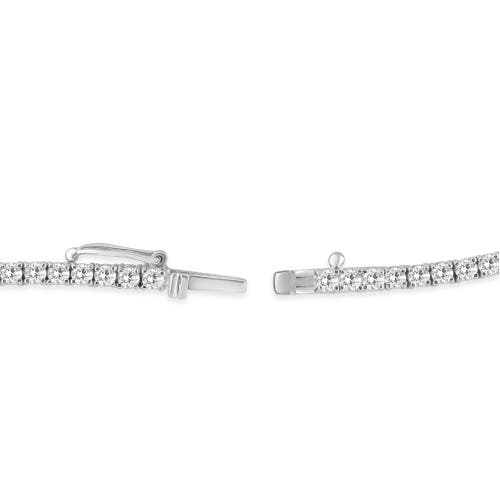 Bliss Diamond Necklkace 14k Gold Lab Grown In Silver