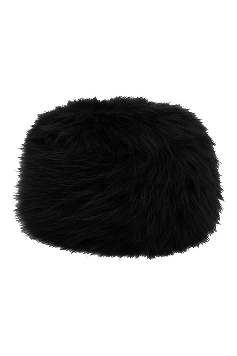 Margot Faux Fur Pillobox Hat, Main, color, NOIR