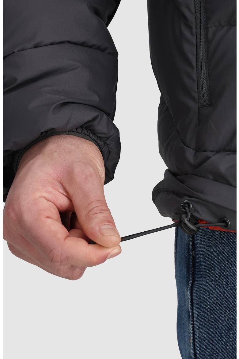 Coldfront 700 Fill Power Down Insulated Hooded Ripstop Packable Puffer Jacket, Alternate, color, SOLID BLACK