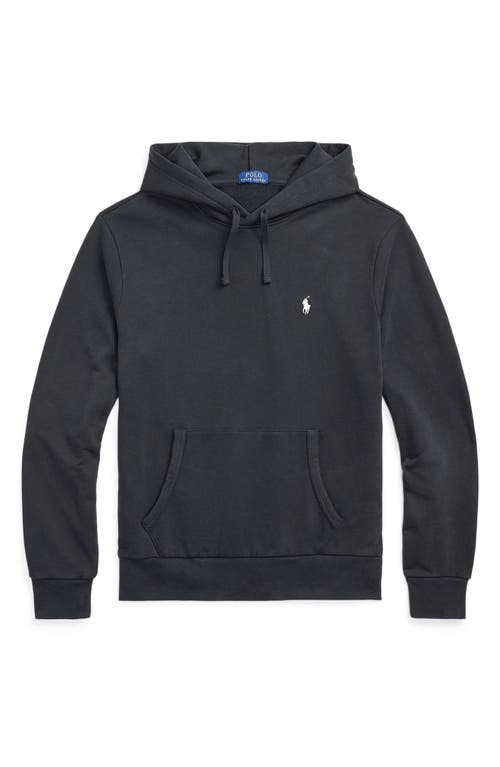 Polo Ralph Lauren Loopback Cotton Fleece Hoodie In Black