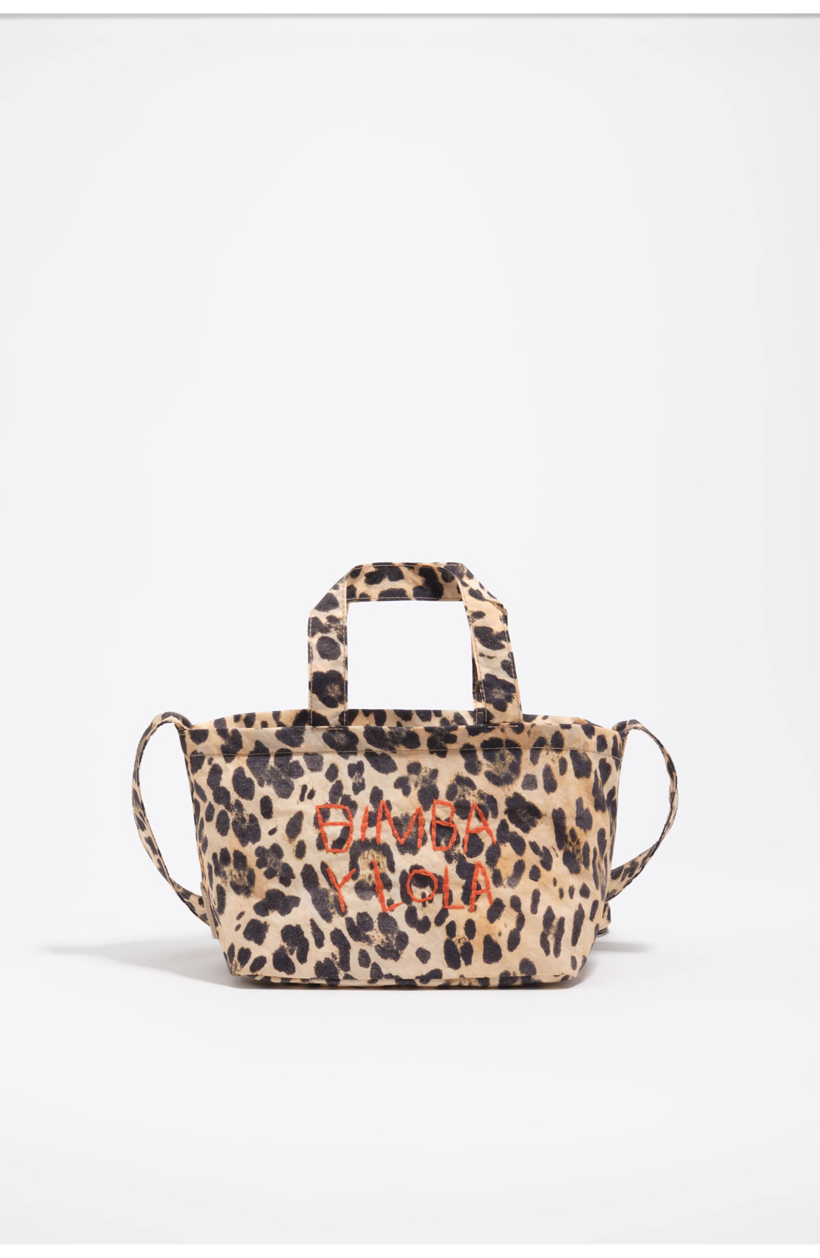 Bimba y Lola Leopard Nylon Mini Bag, Main, color, Leopard Natural