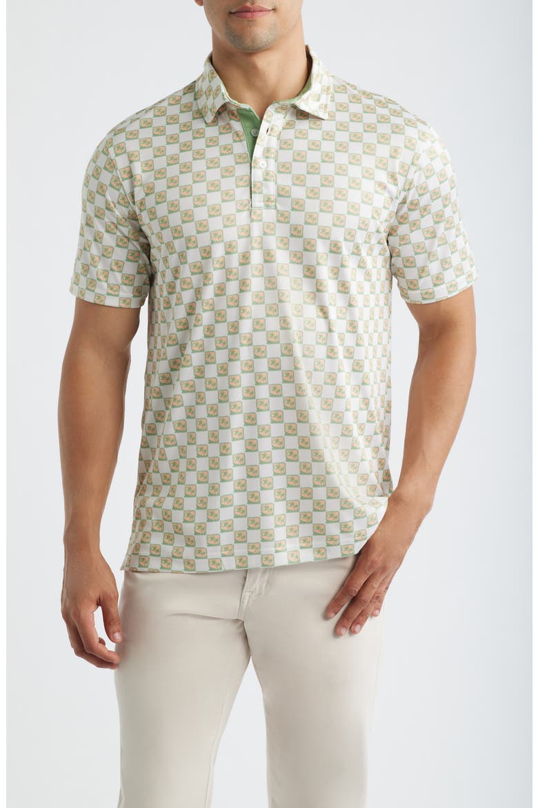 Lounge Performance Golf Polo, Main, color, WHITE/ GOLD