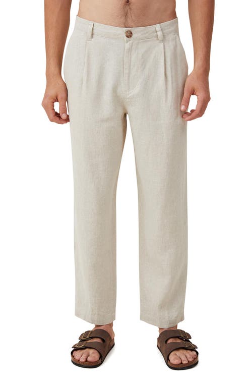 COTTON ON LINEN PLEAT PANT 