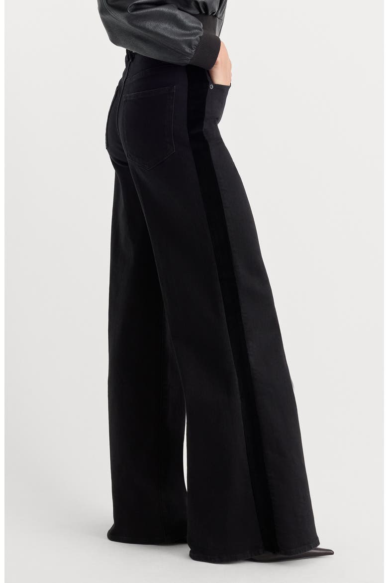 Good Waist High Waist Palazzo Wide Leg Jeans, Alternate, color, BLACK001