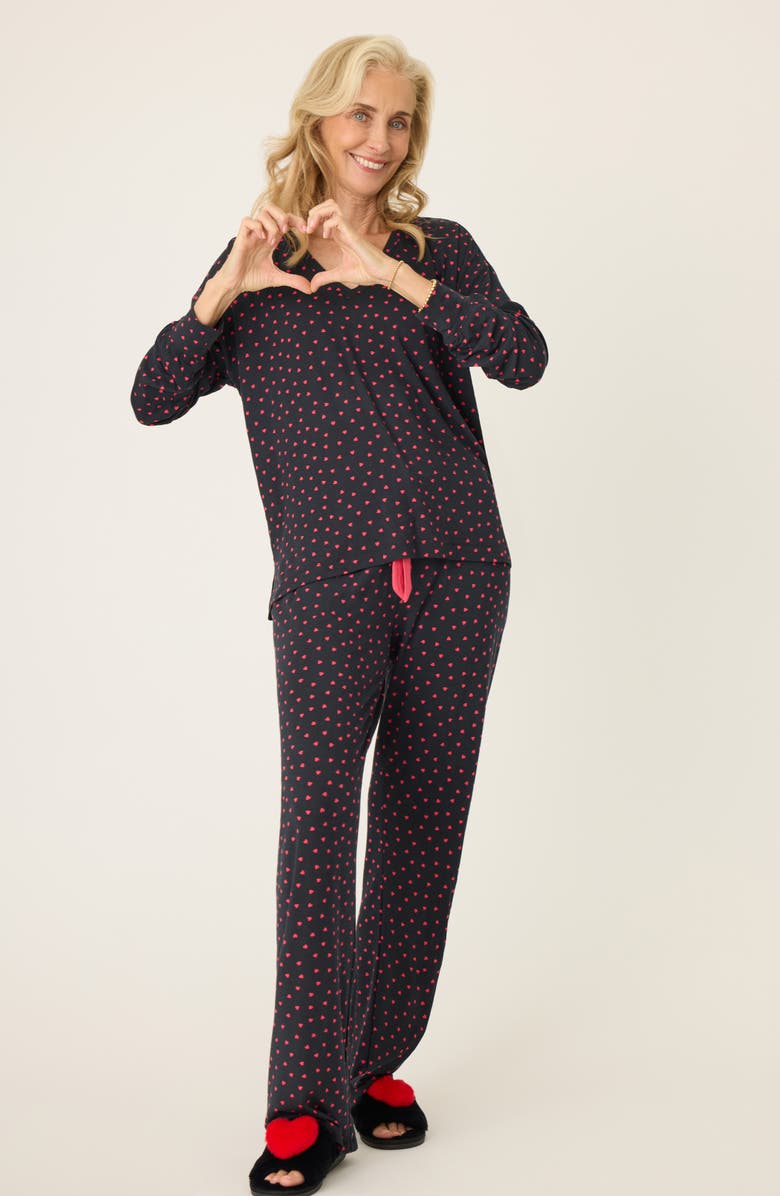 PJ Salvage Sweet Dreams Jersey Pajama Top, Alternate, color, 