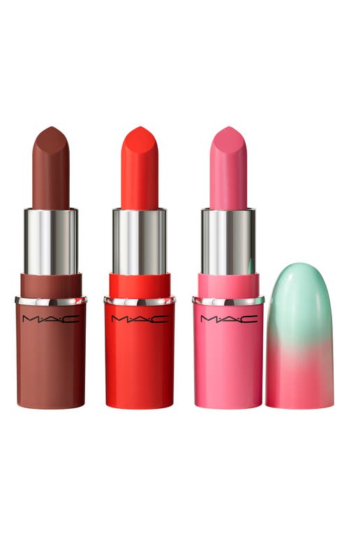 Mac Cosmetics Wildest Gleams Mini Lustreglass Lip Trio $45 Value In Multi