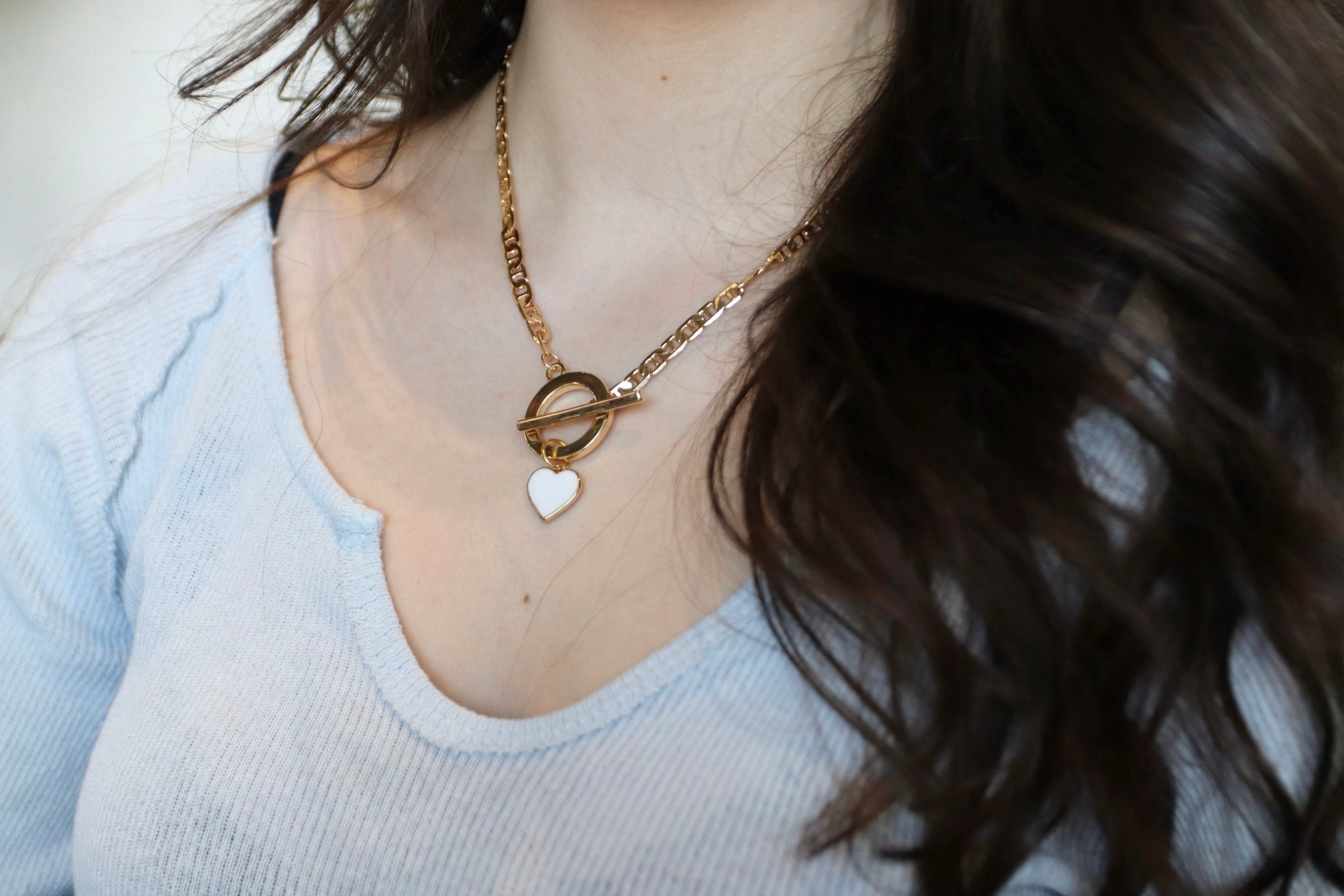 Rejected Hearts Club Gold Crush Heart Necklace, 18k Gold (Women ...