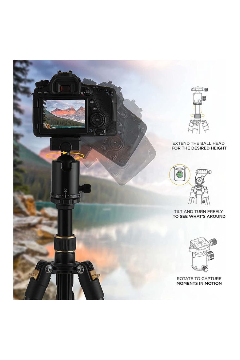 PhotoGear 63-inch Camera Tripod & Monopod, Alternate, color, Black