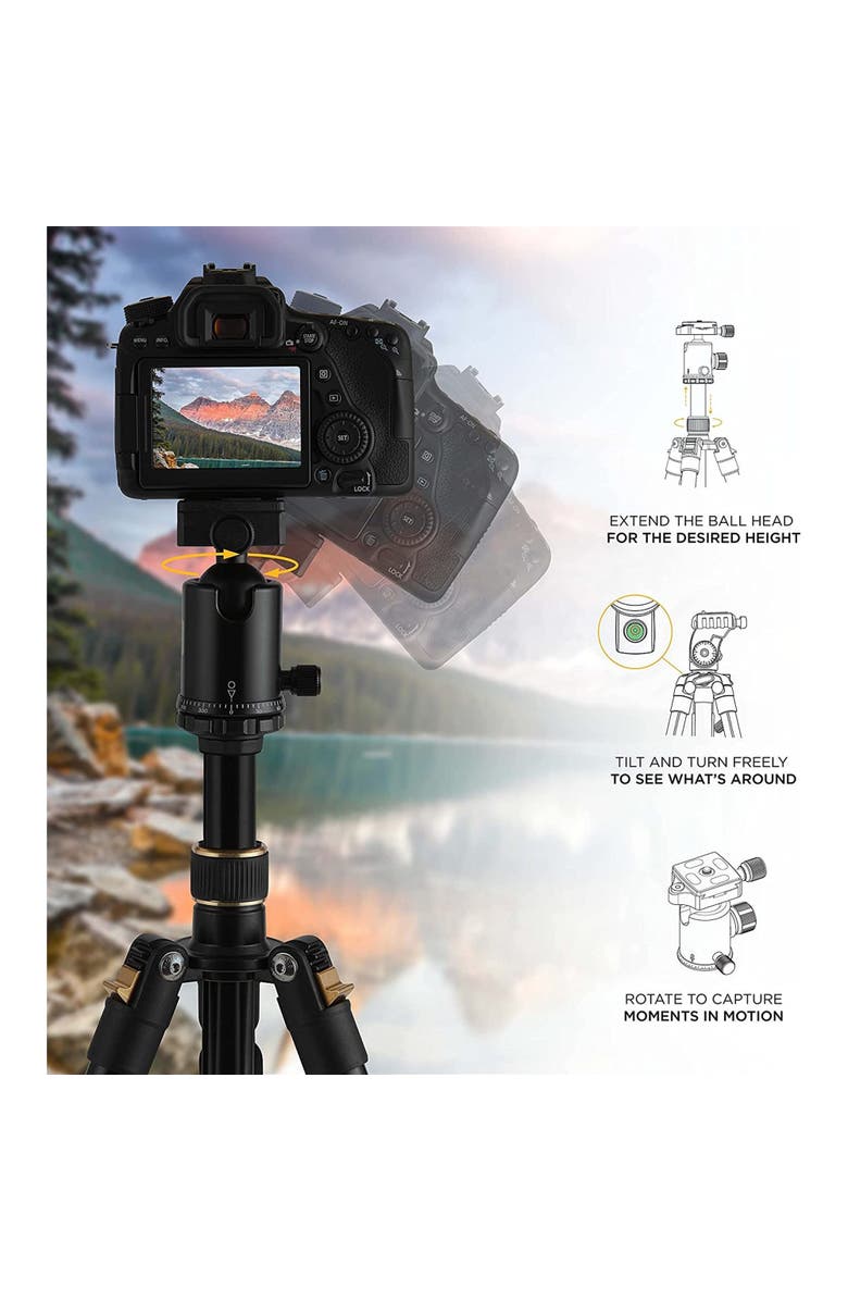 Kodak PhotoGear 63-inch Camera Tripod & Monopod, Alternate, color, Black