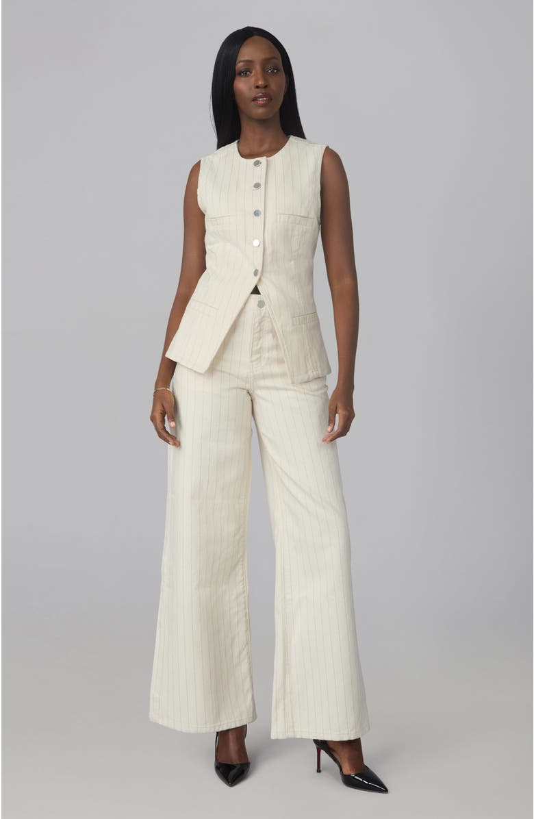 Lola Denim Emma Denim Vest, Alternate, color, Silver Lining