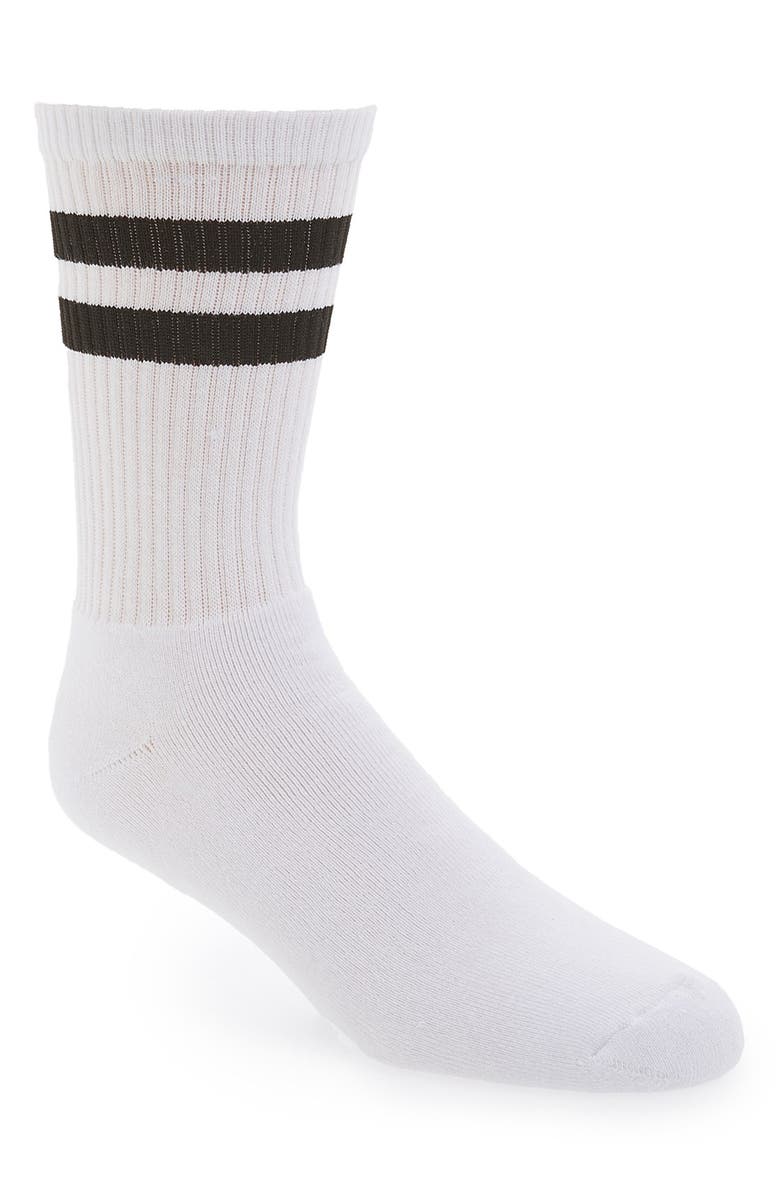 Topman Stripe Crew Socks, Main, color, 