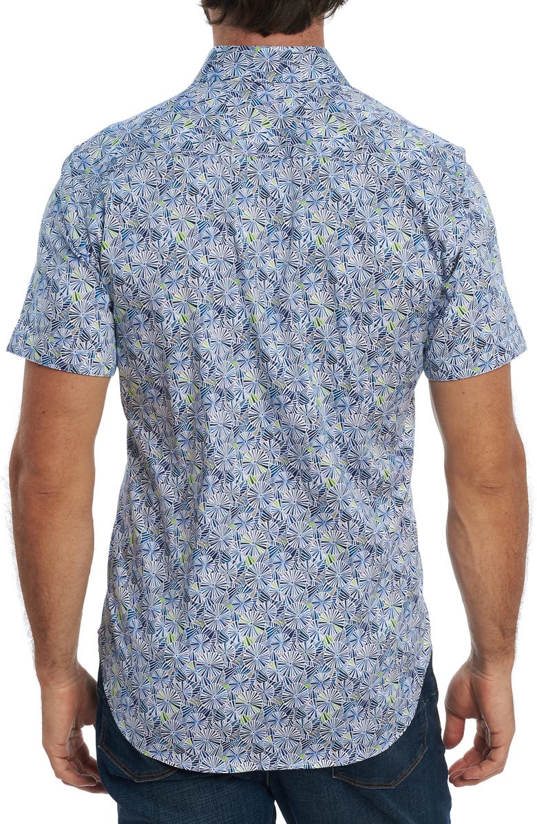 Robert Graham Ballard Floral Short Sleeve Button-Up Shirt, Alternate, color, 