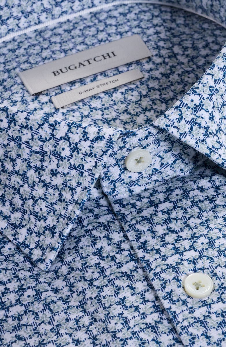 Bugatchi James OoohCotton<sup>®</sup> Floral Button-Up Shirt, Alternate, color, Khaki