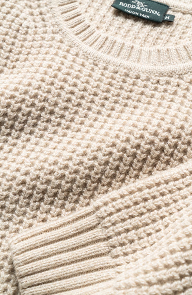 Rodd & Gunn Huntly West Waffle Knit Cotton Blend Crewneck Sweater, Alternate, color, 