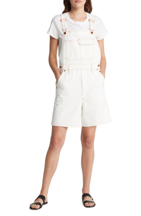 Nonstretch Denim Short Overalls