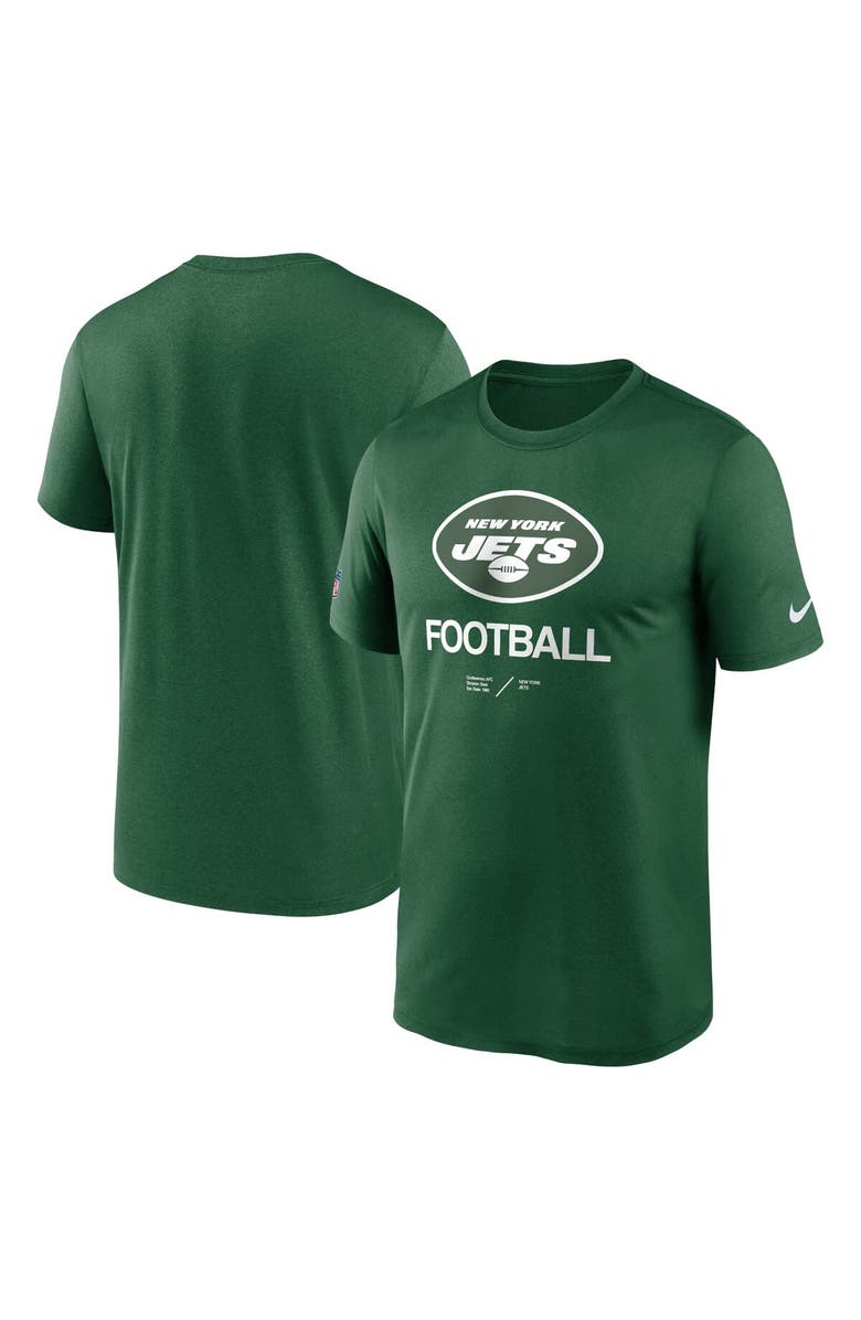 Nike Men's Nike Green New York Jets Sideline Infograph Performance T-Shirt, Main, color, 