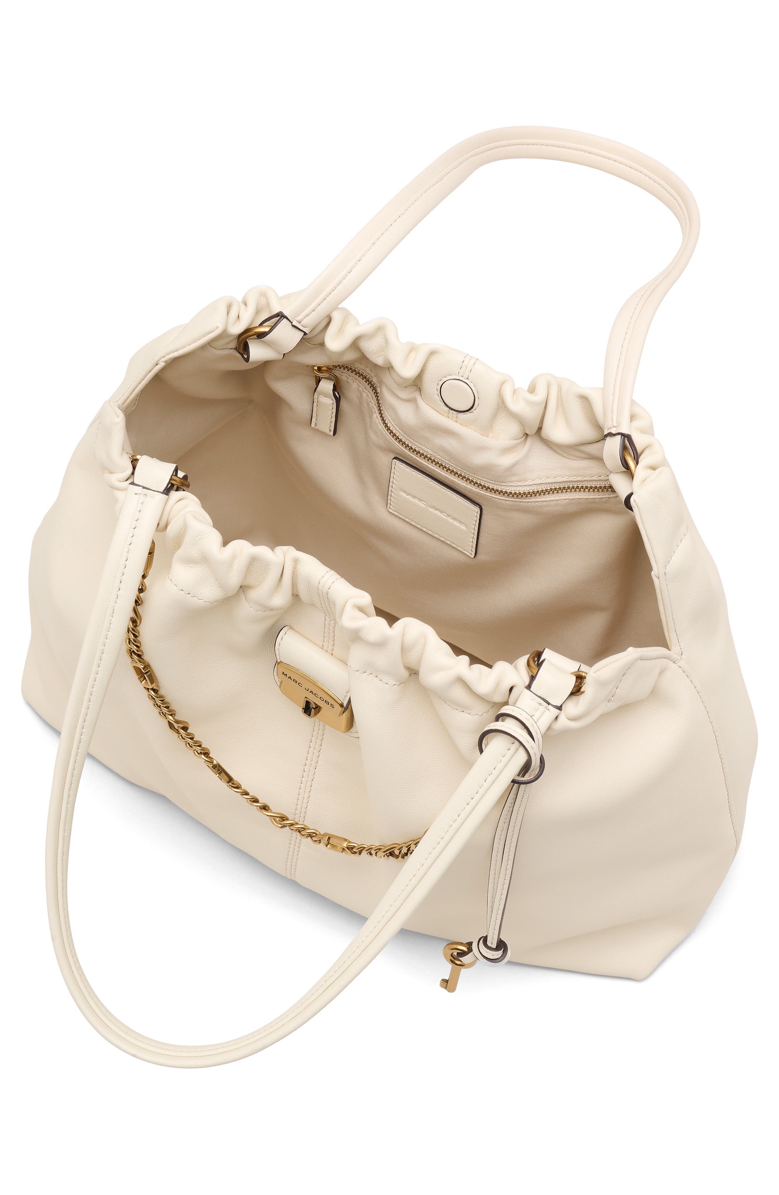 The Cristina Leather Tote, Alternate, color, IVORY