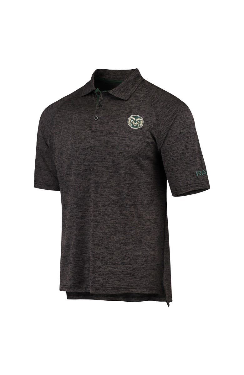 COLOSSEUM Men's Colosseum Heathered Black Colorado State Rams Logo Down Swing Polo, Alternate, color, Heather Black