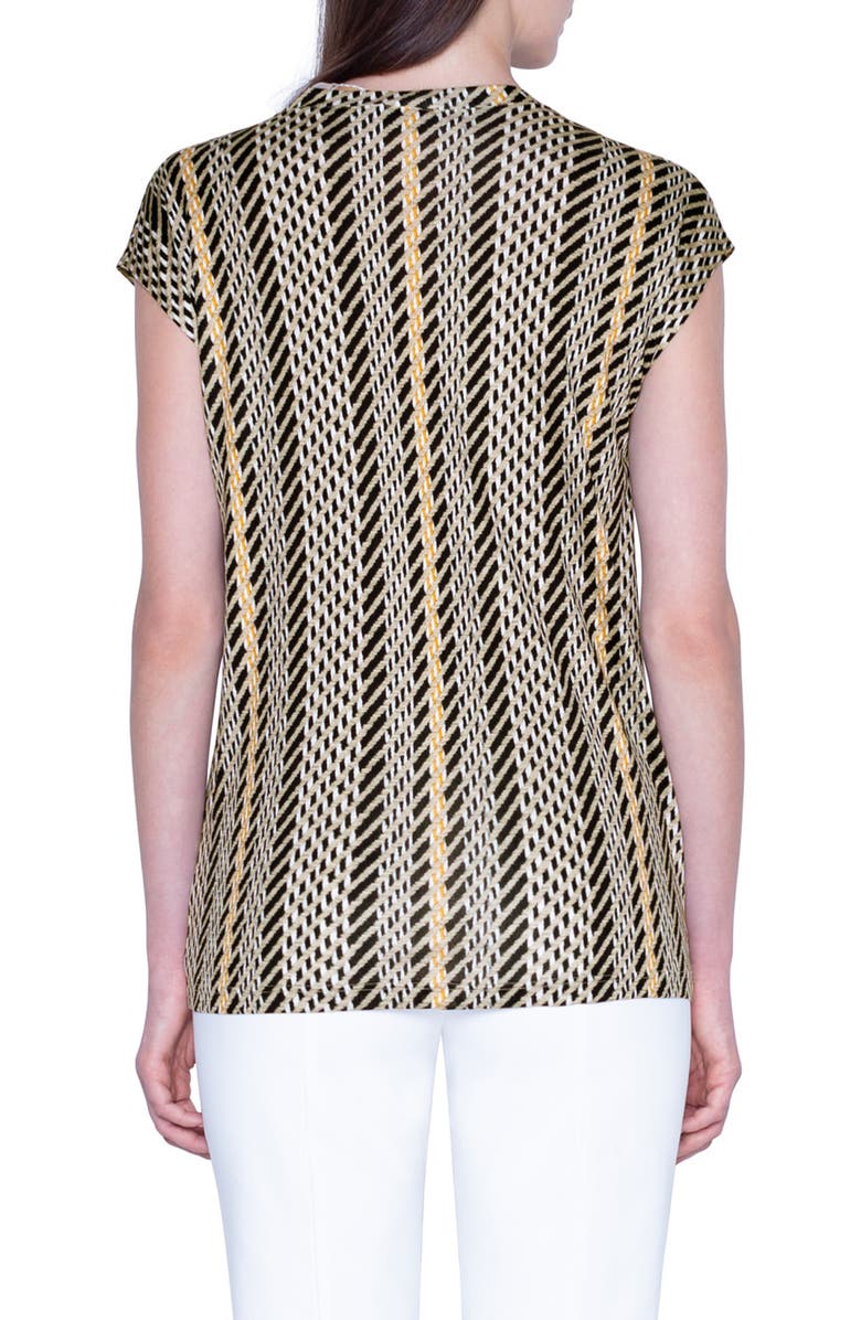 Akris Tweed Print Silk Tunic, Alternate, color, 