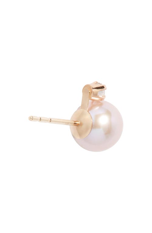 Nordstrom Diamond & Freshwater Pearl Stud Earrings In Pink