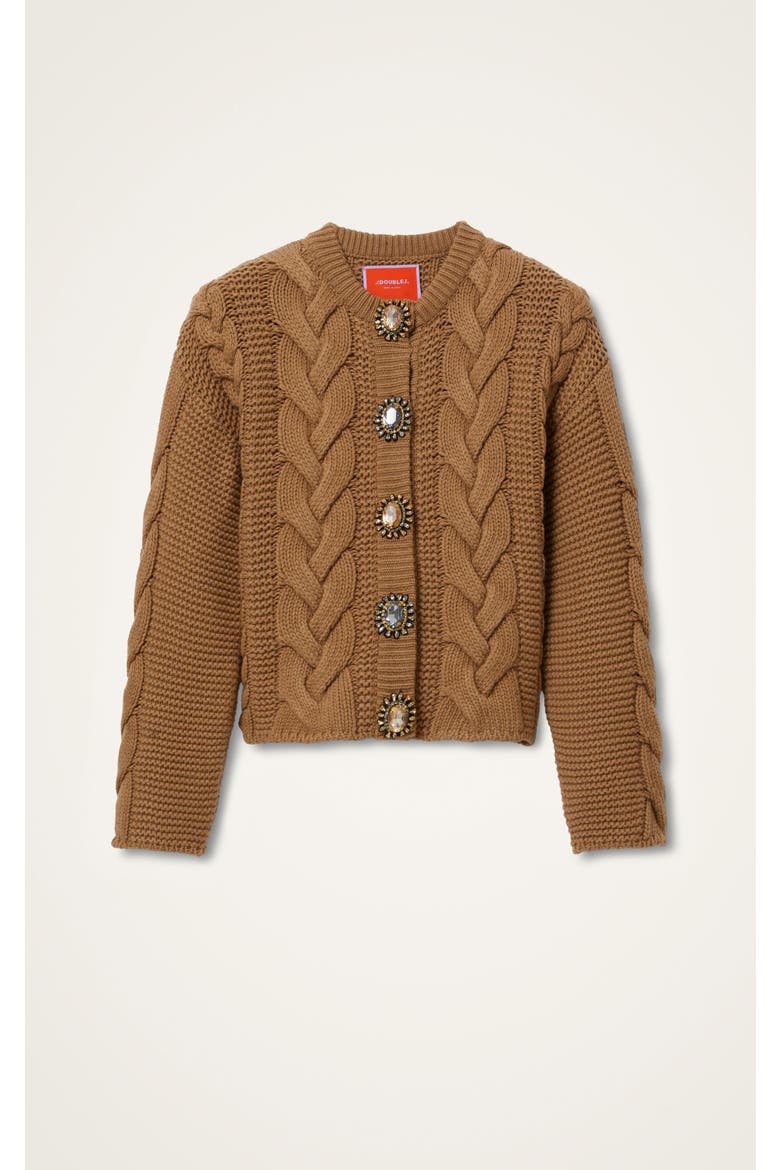 Portrait Cardigan, Alternate, color, Solid Brown