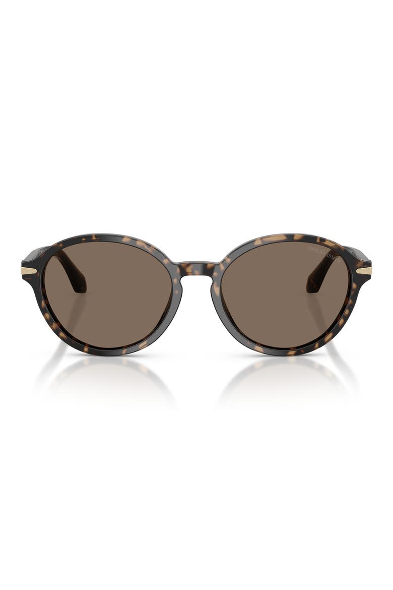53mm Oval Sunglasses, Main, color, BROWN