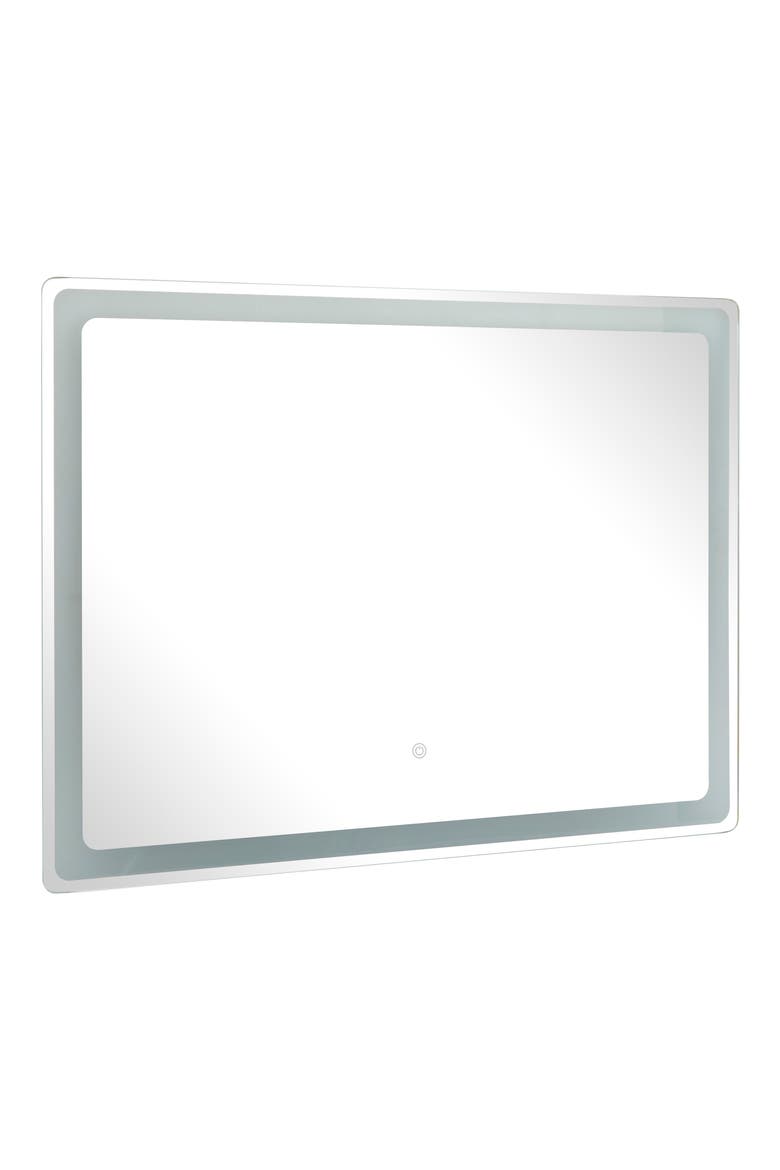 Silvertone Glass LED Mirror, Alternate, color, CLEAR