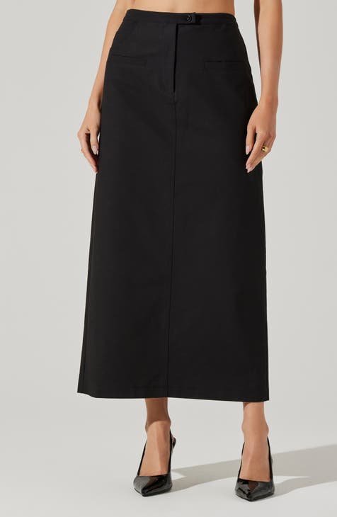 Pleated winter a line wool skirt women 4755
