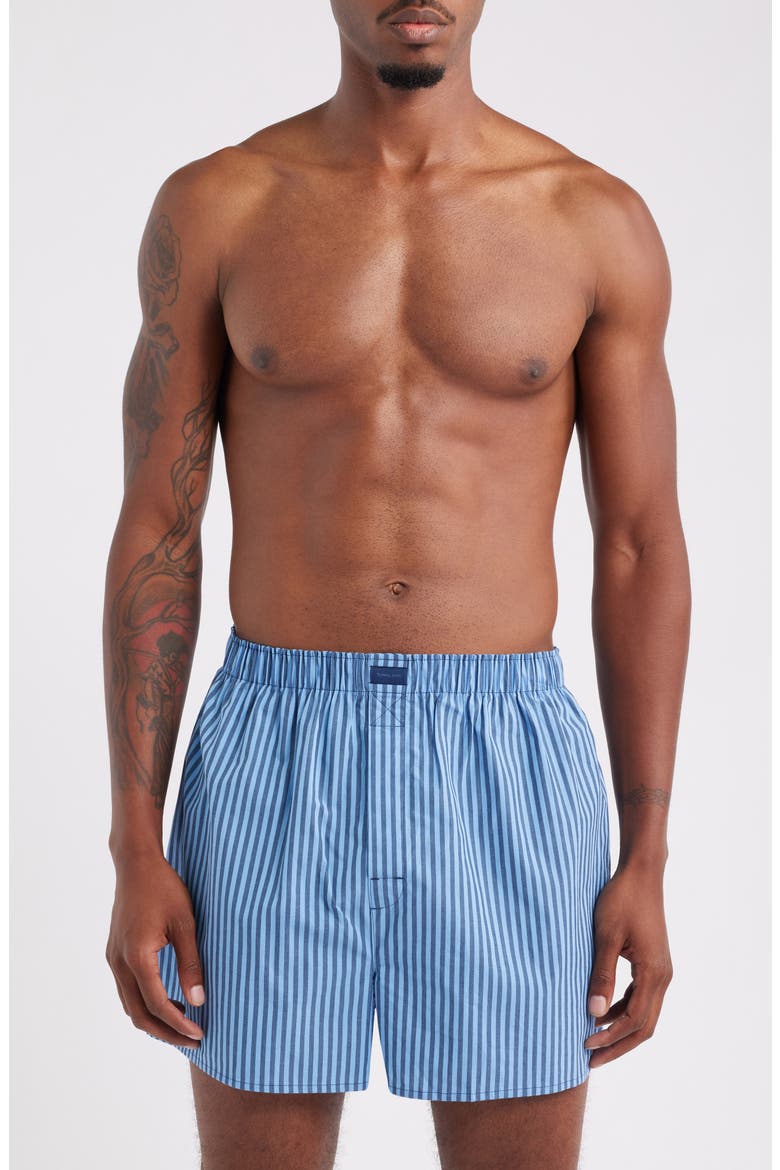 Assorted 3-Pack Woven Cotton Boxers, Alternate, color, MICRO SHARKS VISTA BLUE