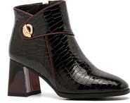 NINETY UNION Bailey Croc Embossed Faux Leather Bootie