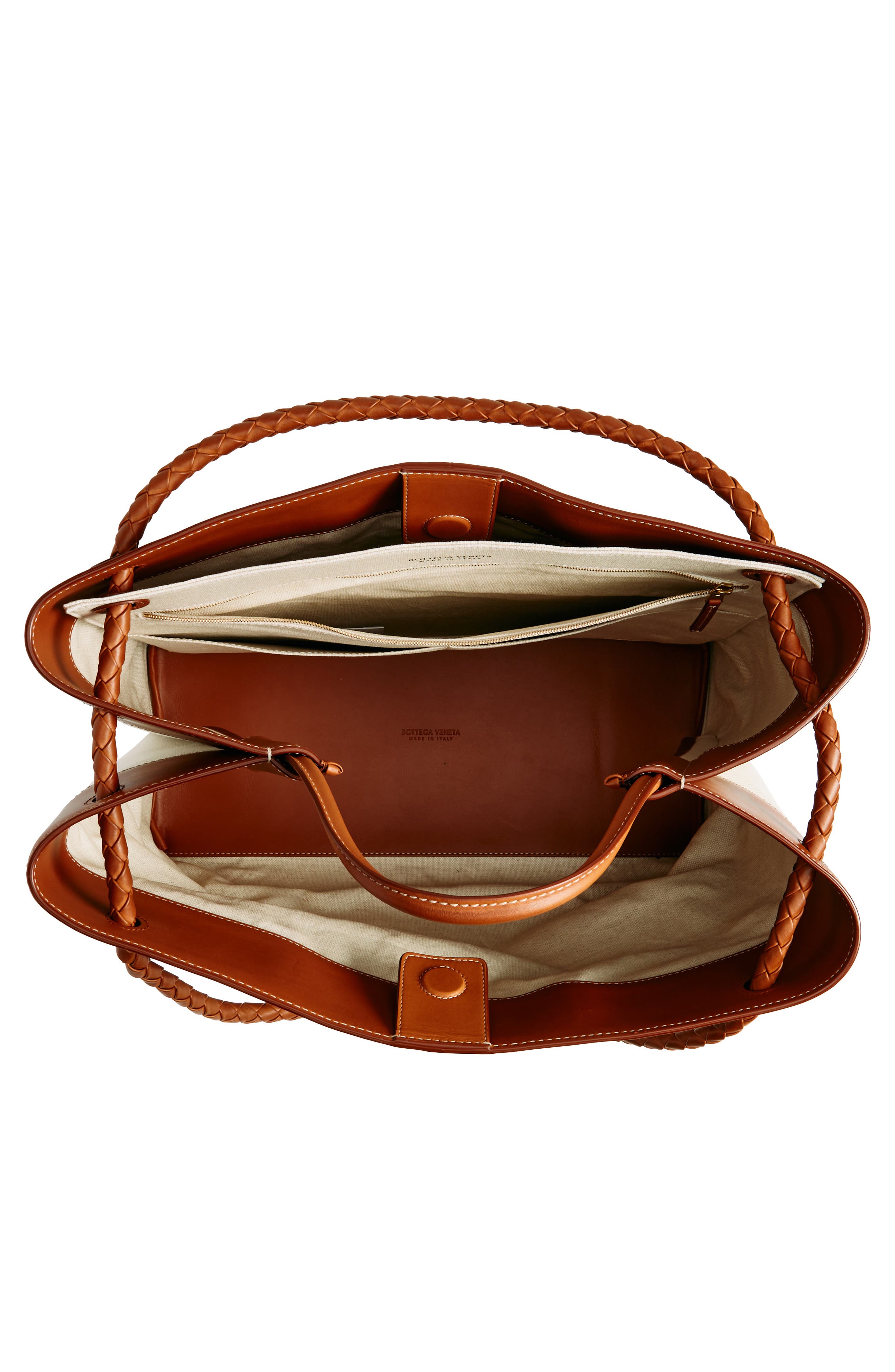 Bottega Veneta Large Andiamo Canvas Handbag, Alternate, color, 