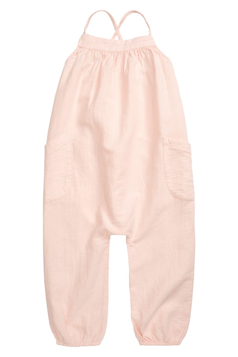 Kids' Organic Cotton Jumpsuit, Main, color, PINK CLOUD