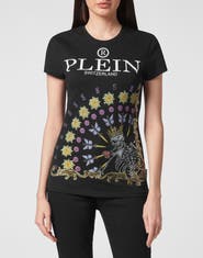 PHILIPP PLEIN T-Shirt Sexy Pure Skeleton Tattoo With Crystals Women