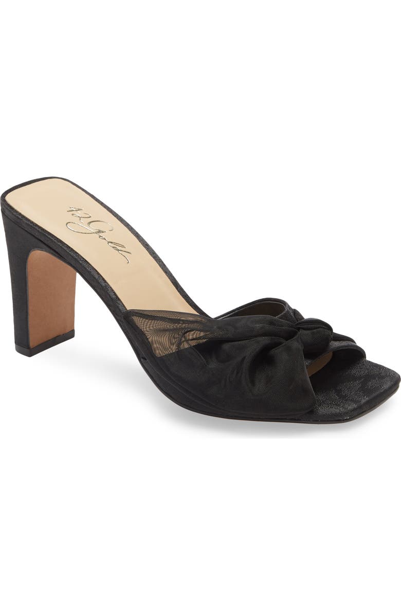 42 Gold Savvy Bow Slide Sandal, Main, color,