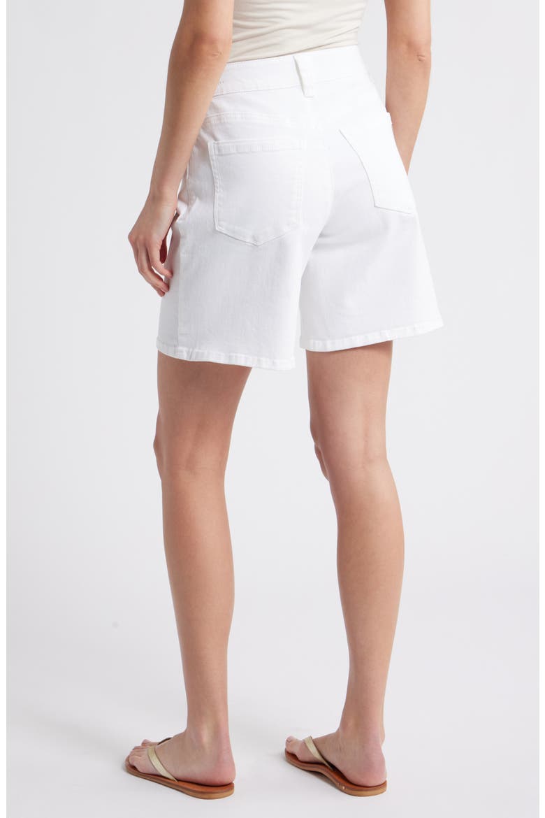 High Waist Relaxed Denim Shorts, Alternate, color, OPTIC WHITE