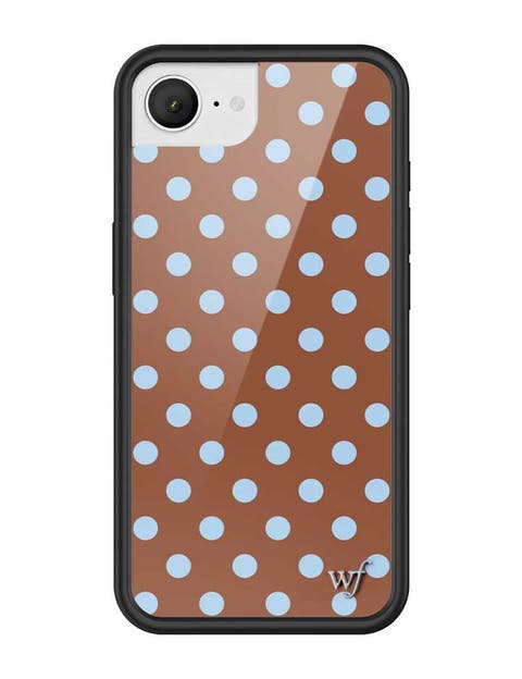 Polka Dot | Brown and Blue iPhone 17/17e/Air/17 Pro/17 Pro Max Case