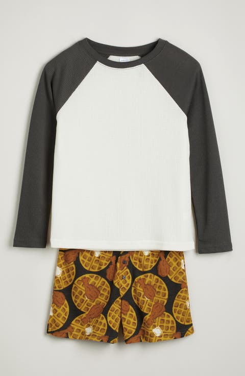 Kids' Two-Piece Henley Short Pajamas (Big Kid)