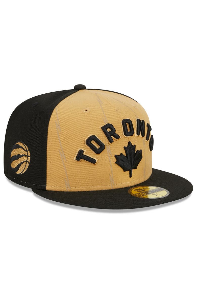 Men's New Era  Gold/Black Toronto Raptors 2023/24 City Edition 59FIFTY Fitted Hat, Main, color, Gold