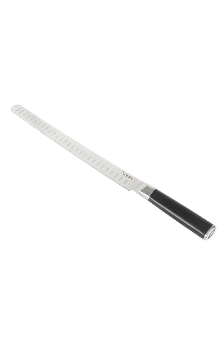 12 Inch High-Carbon Stainless Steel Full Tang Super Slicer, Main, color, Black