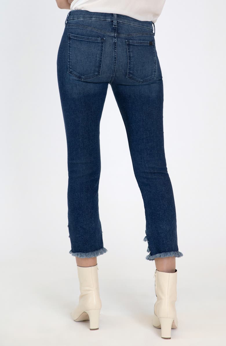 JEN7 by 7 For All Mankind Layered Fray Hem Straight Leg Jeans, Alternate, color, 
