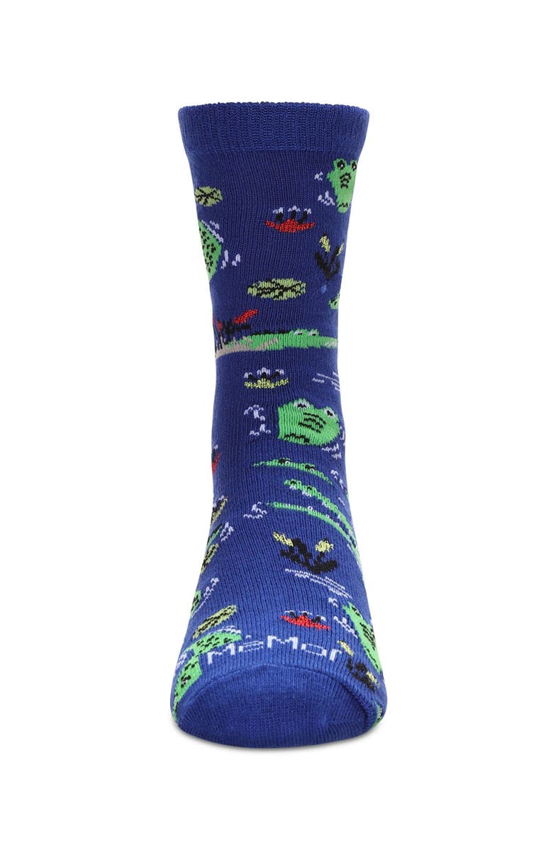 MeMoi Kids' Gators Rayon Crew Socks, Alternate, color, Royal Blue