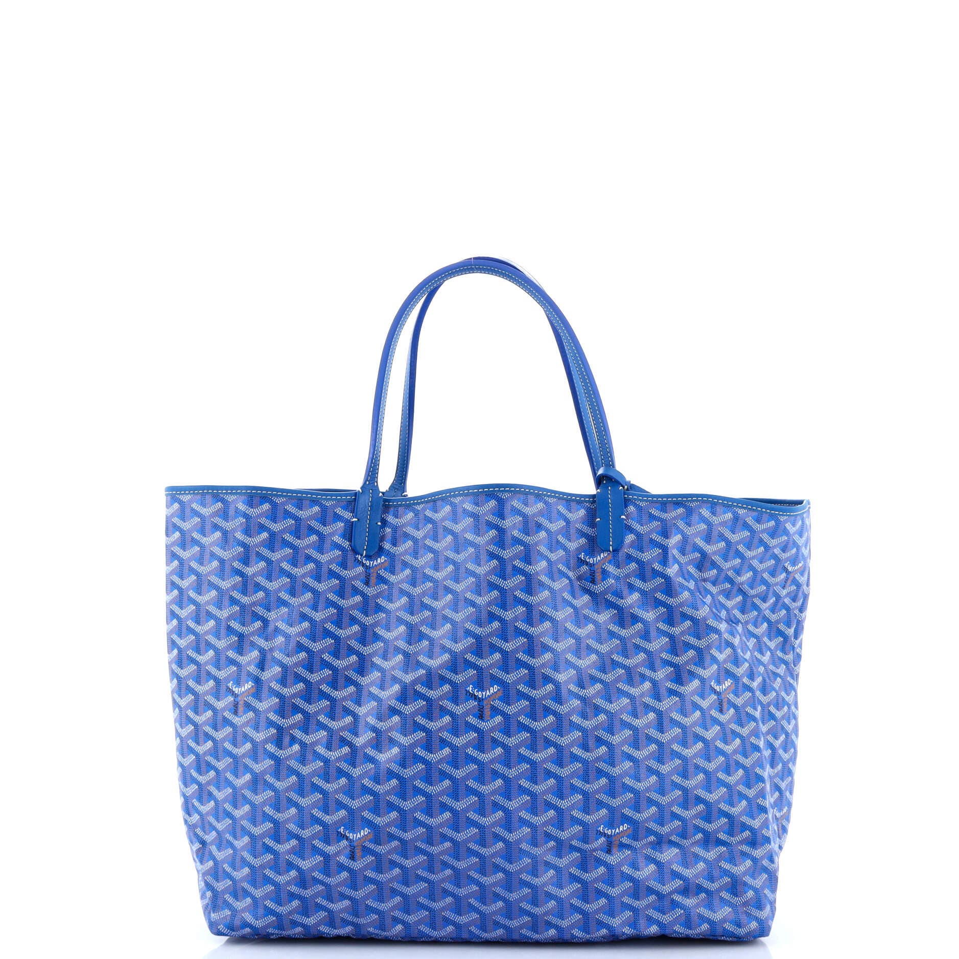 Pre-Owned Goyard Saint Louis Tote Coated Canvas GM, Alternate, color, Blue
